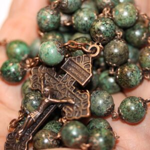 African Turquoise 10mm Copper Rosary