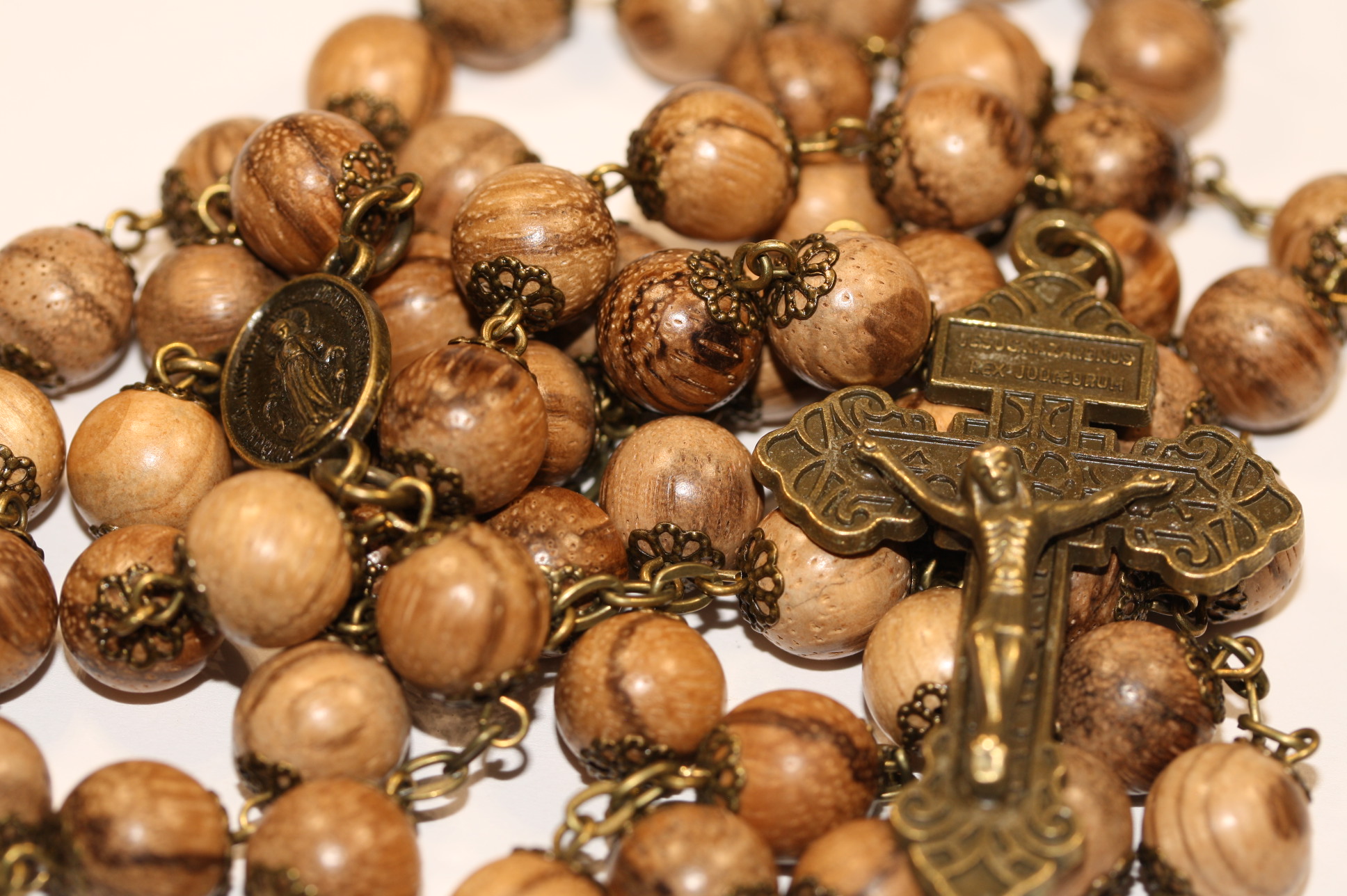 Agarwood Wood 10mm Rosary in Bronze