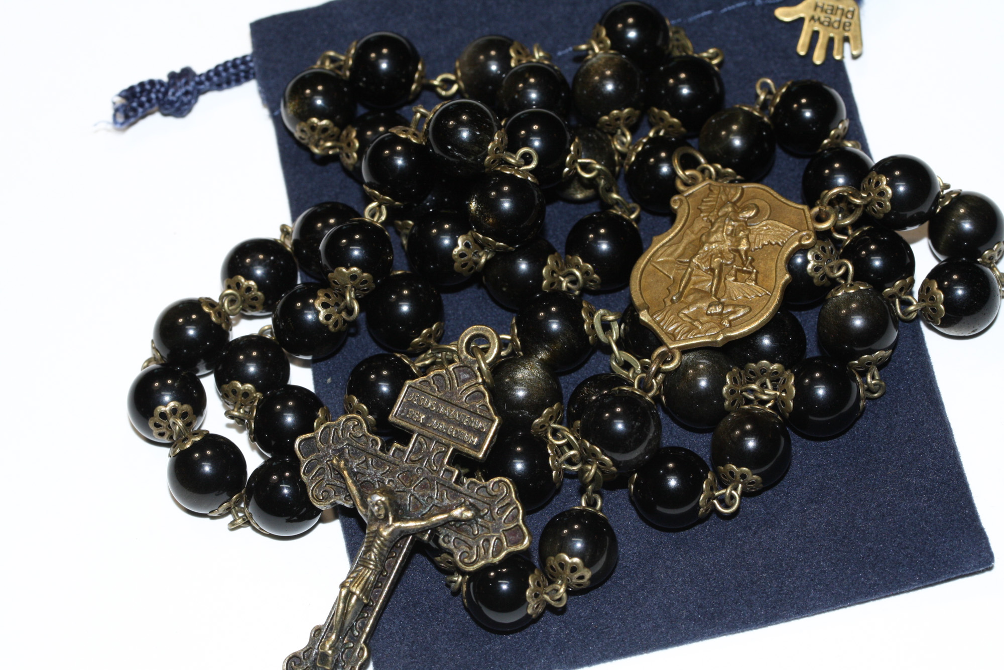 Black Obsidian Beaded Rosary Making Kit