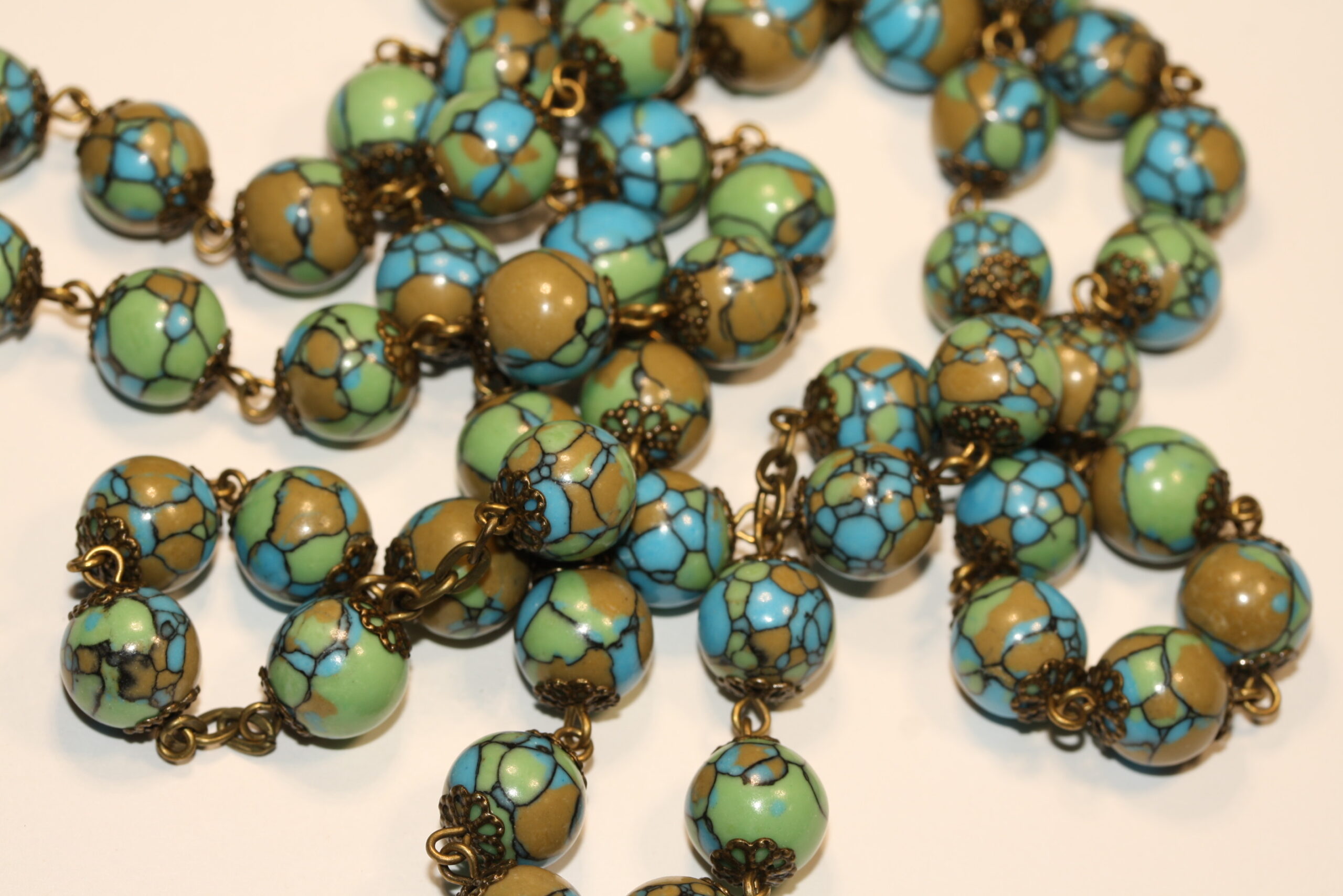 Mosaic 10mm Bronze Rosary - Image 4