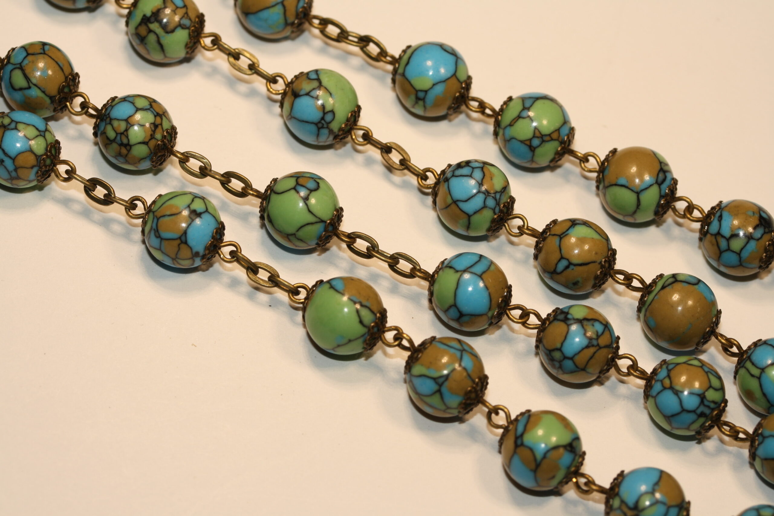 Mosaic 10mm Bronze Rosary - Image 3